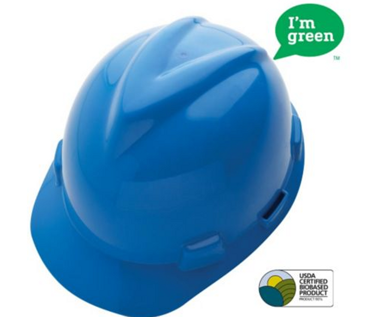 Download MSA V-Gard Green Safety Helmet - Full Brim Hat & Cap Style ...