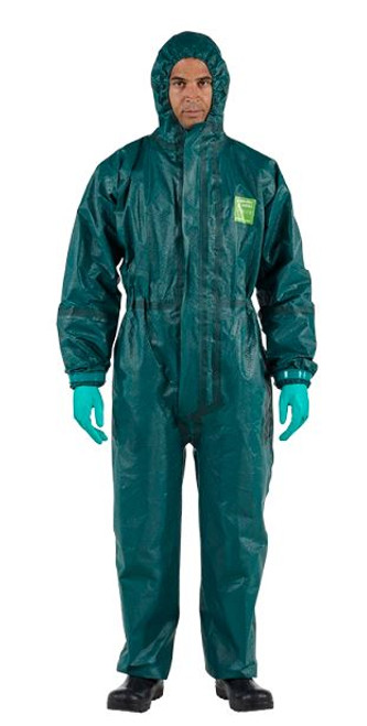 Ansell AlphaTec 4000-111, chemical protective coverall, chemical protective suit, chemical protective clothing, Microchem safety protective overall, liquid protective suit, spray protective suit, hazmat suit, safety suit