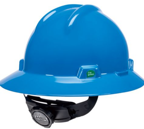 Download MSA V-Gard Green Safety Helmet - Full Brim Hat & Cap Style ...