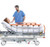 LINET transport stretcher, patient transport stretcher, Sprint 100 transport stretcher, transport stretcher with IV poles, patient transfer stretcher, patient handling stretcher,  ward transfer stretcher, ICU transport stretcher, hospital transport stretcher, emergency patient transfer stretcher, LINET premium transport stretcher