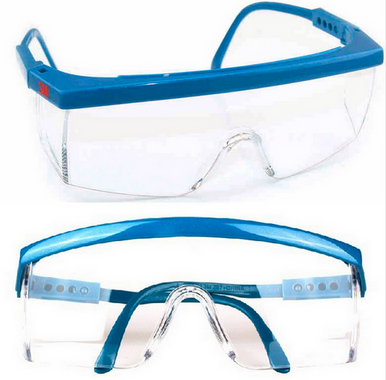 3M 1711AF Stingray Safety Glasses Blue Frame/Clear Lens - - PrimeHub