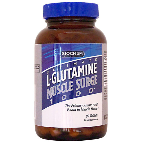 Country Life Biochem- L-Glutamine 1000, 90 Tablets, Gluten-Free Muscle Support