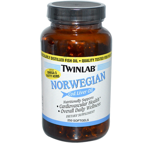 Twinlab Norwegian Cod Liver Oil 250 Softgels