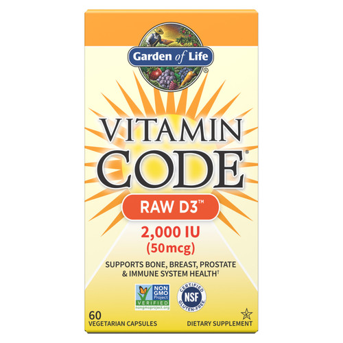 Garden of Life Vitamin Code RAW D3 2,000 IU 60 Capsules