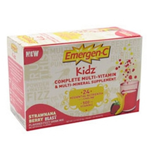 Alacer Emergen-C Kids Strawnana Berry Blast Flavored 30 Packets