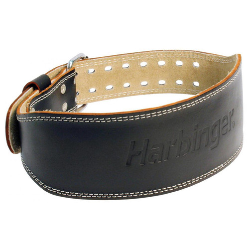 Harbinger 4" Padded Leather Belt Black (Medium)