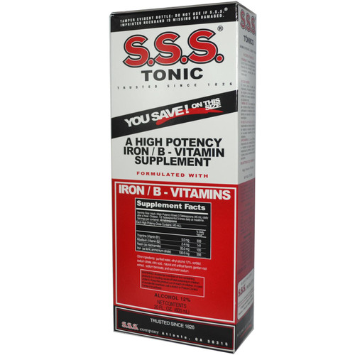 S.S.S. Tonic, A High Potency Iron/B- Vitamin Supplement 20fl oz
