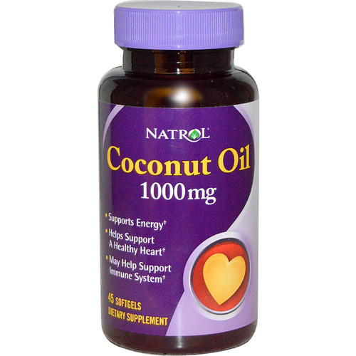 Natrol Coconut Oil 1000 mg 45 Softgels