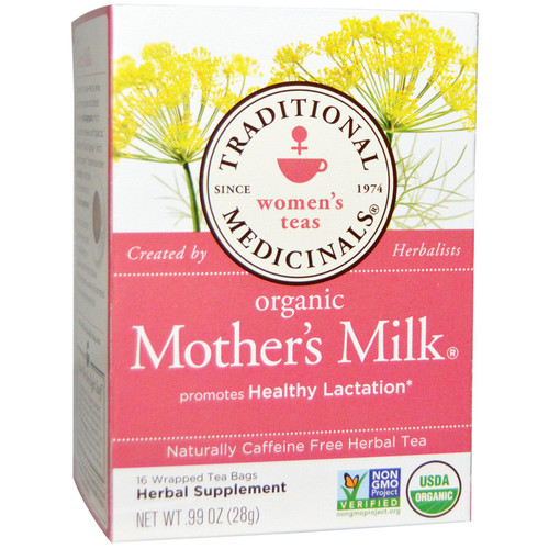 Traditional Medicinals Organic Mother's Milk Caffeine Free 16 Wrapped Tea Bags .99 oz (28 g)