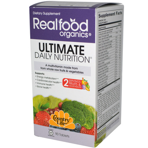 Country Life Real Food Organics Ultimate Daily Nutrition 90 Tablets