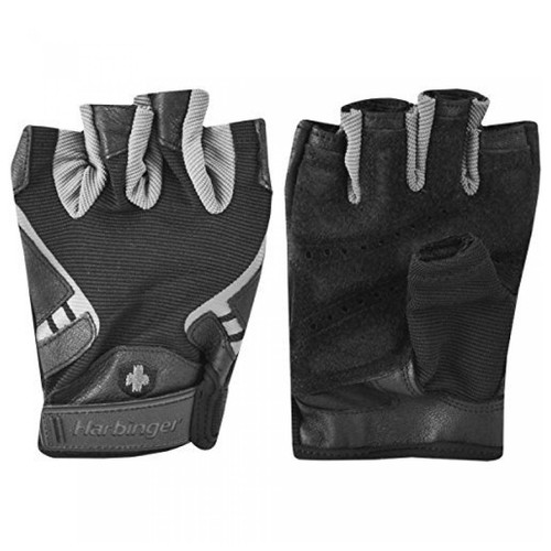 Harbinger Men's Pro Gloves Black/Grey (Medium)