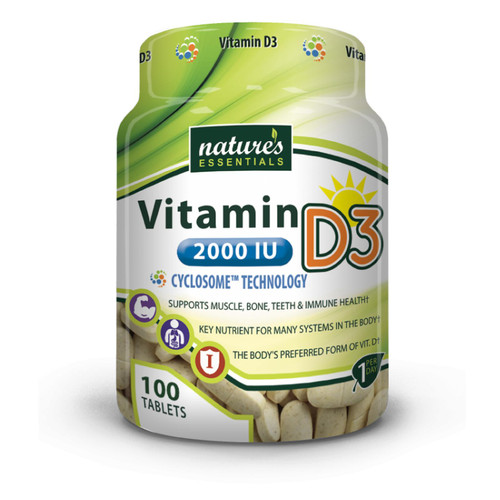 Nature’s Essentials Vitamin D3 2000 IU 100 Tablets