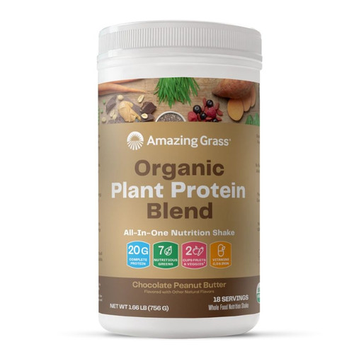 Amazing Grass - Organic Plant Protein Blend Chocolate Peanut Butter (1.66 lb)