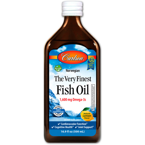 Carlson The Very Finest Fish Oil Natural Lemon Flavored 500 ml