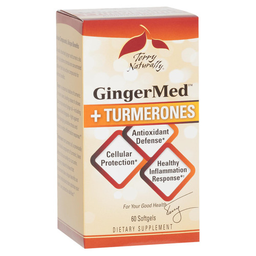 Terry Naturally GingerMed + Turmerones 60 Softgels