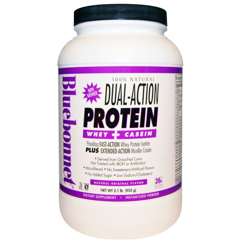 Bluebonnet 100% Natural Dual-Action Protein Powder Original 2.1 lbs