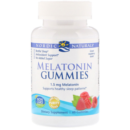 Nordic Naturals Melatonin Gummies Raspberry 1.5 mg 60 Gummies
