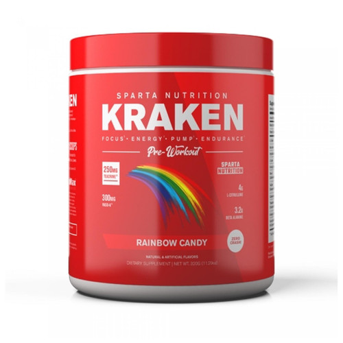 Sparta Nutrition Kraken Pre Workout Rainbow Candy 11.29 oz