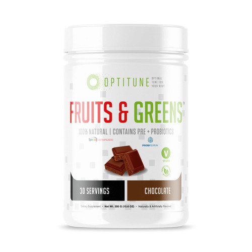 Optitune Fruits and Greens Chocolate 300G 30 Servings