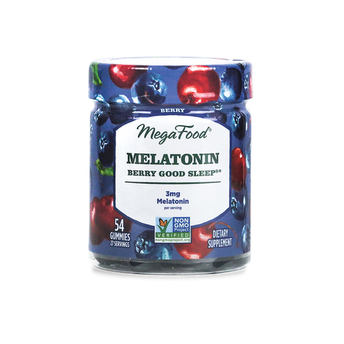 MegaFood Melatonin 3mg Berry 54 Gummies