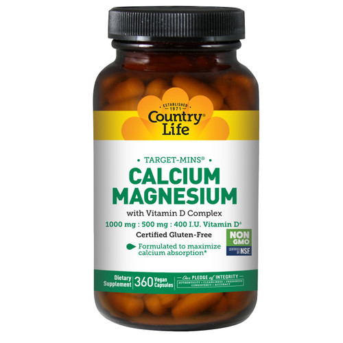 Country Life - Cal-Mag+Vitamin D Complex (360 Vegicaps)