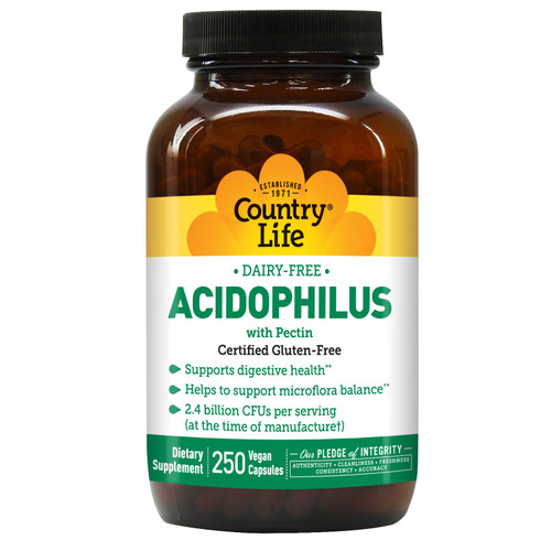 Country Life - Acidophilus with Pectin 250 (Vegicaps)