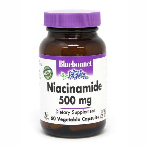 Bluebonnet Niacinamide 500mg 60 Vegetable Capsules