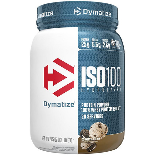 Dymatize Nutrition ISO-100 100% Whey Protein Isolate Cookies & Cream 1.3 lb