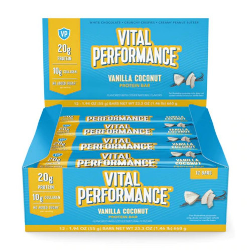 Vital Proteins Vital Performance Protein Bar Vanilla Coconut 12 Bars