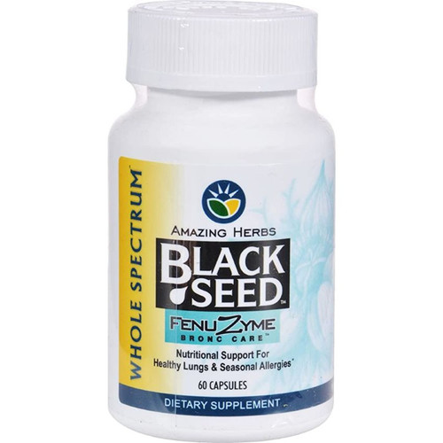 Amazing Herbs Black Seed FenuZyme Bronc Care 60 Capsules