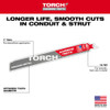 Milwaukee 48-00-5552 9" Reciprocating Saw Blade 10TPI The TORCH with Carbide Teeth for Medium Metal 5PK