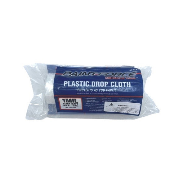 9′ X 12′ Plastic Drop Cloth – 1 Mil