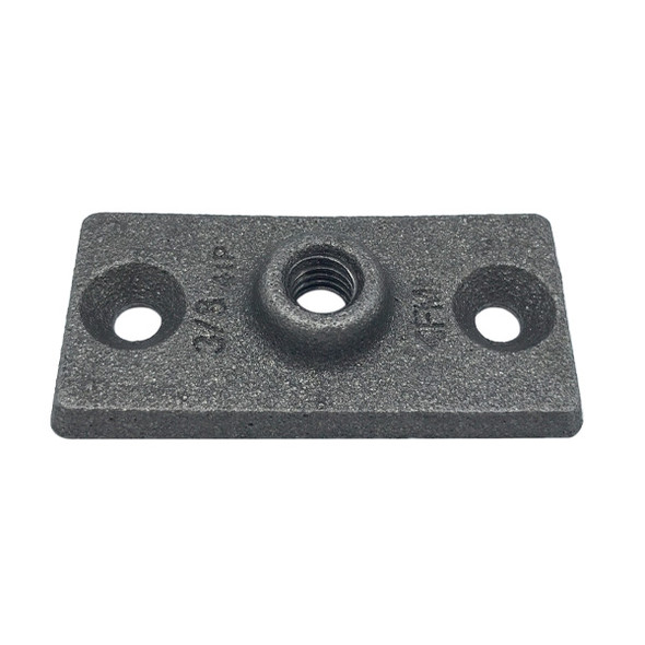 3/8" Black 3-Hole Ceiling Plate