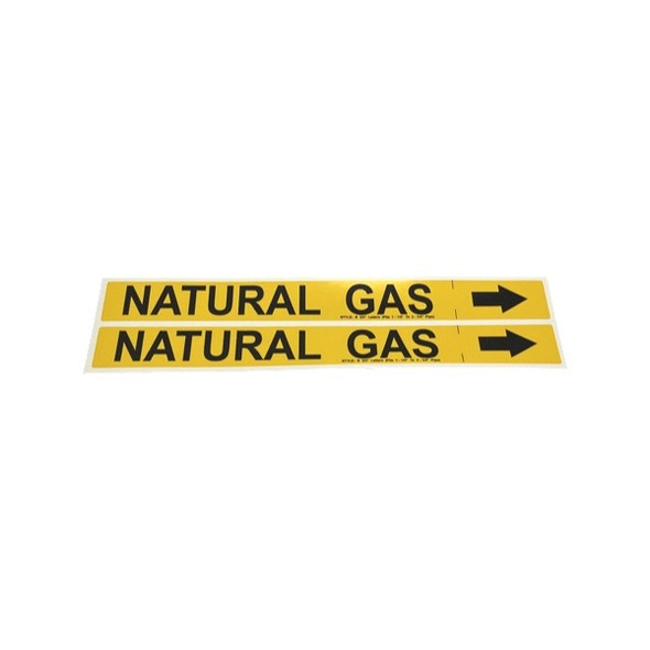 Medium Gas Piping Labels (1 1/2" – 2 3/8") with arrow