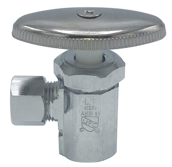 3/8" OD X 3/8" IPS Angle Compression Stop (Lead-Free)