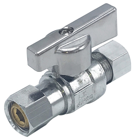 Straight “Max” Shutoff Valve 3/8" FEM Compression X 3/8" OD (Lead-Free)