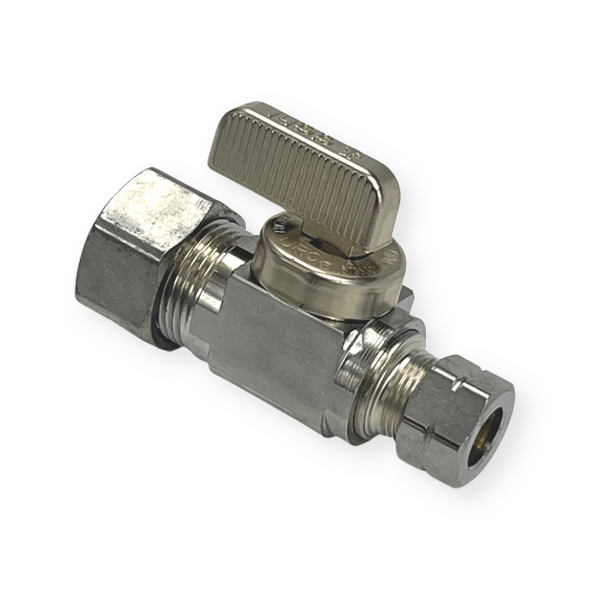 3/8" OD X 5/8" OD Straight Miniball Valve (Lead-Free)