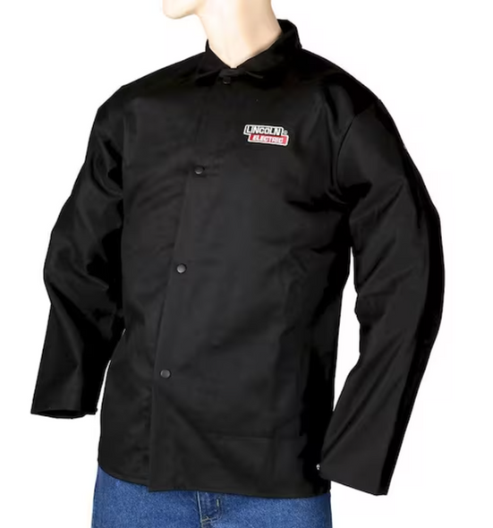 Fire Resistant X-Large Black Cloth Welding Jacket