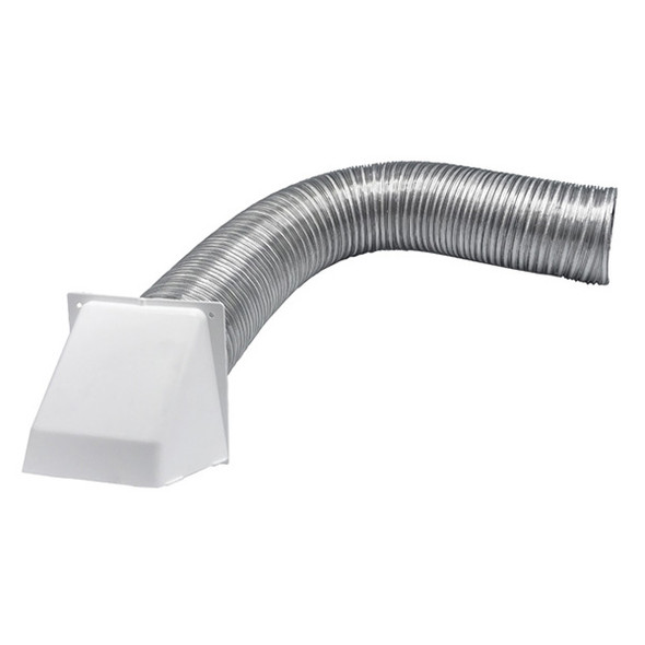 4"x 8" Dryer Vent Kit with Corrugated Metal Hose