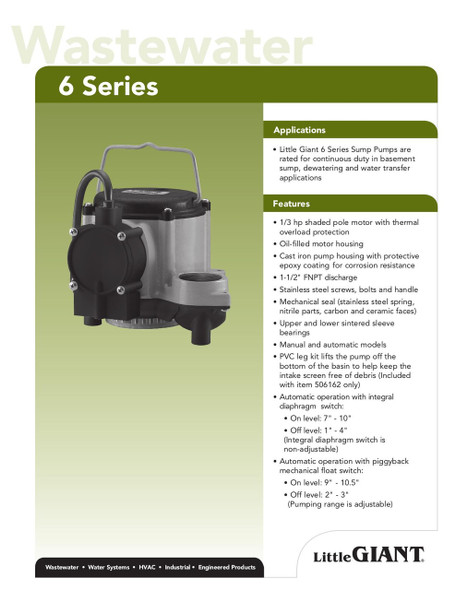Little Giant 6 Series Submittal