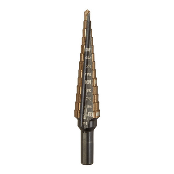 Milwaukee 48-89-9281 Milwaukee Cobalt Step Drill Bit #1 (1/8"-1/2")