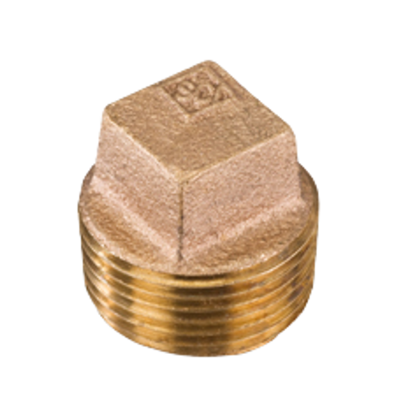 125# Bronze Lead Free Square Head Cored Plug