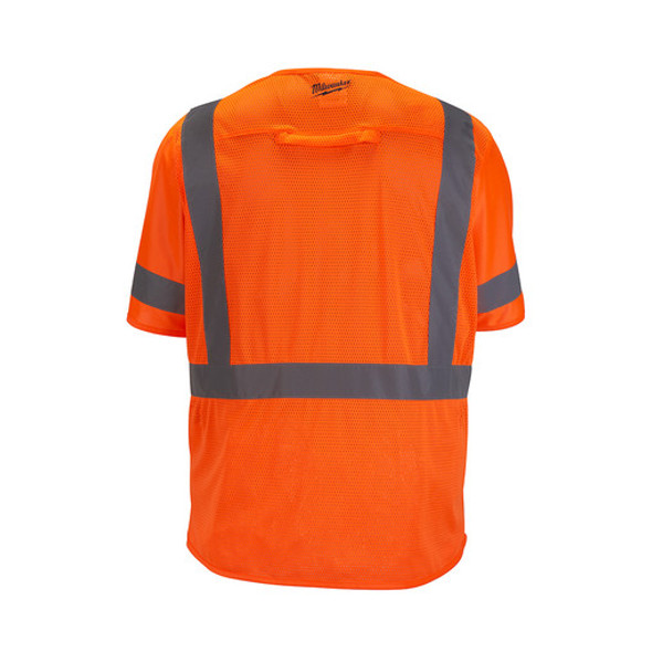 Milwaukee 48-73-5146 Class 3 High Visibility Orange Safety Vest - L/XL