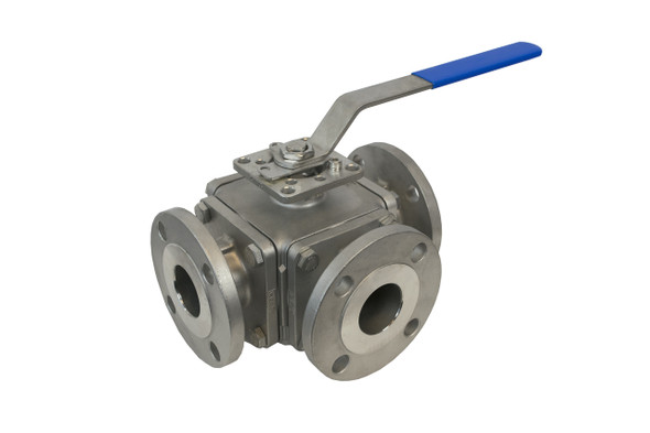 Full Port, 3-Way Flanged Connection, Class 150