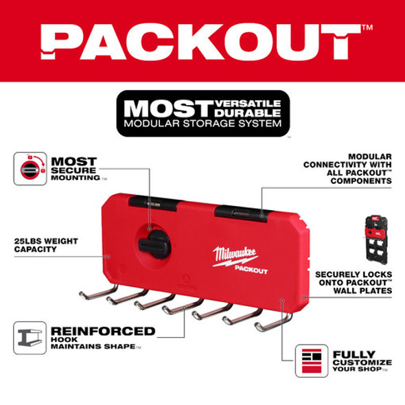 Milwaukee 48-22-8329 PACKOUT 7-Hook Rack