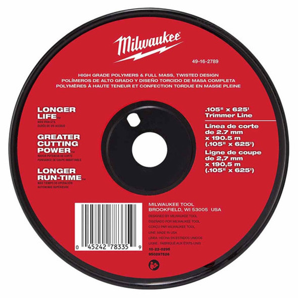 Milwaukee 49-16-2789 .105" x 625' Trimmer Line