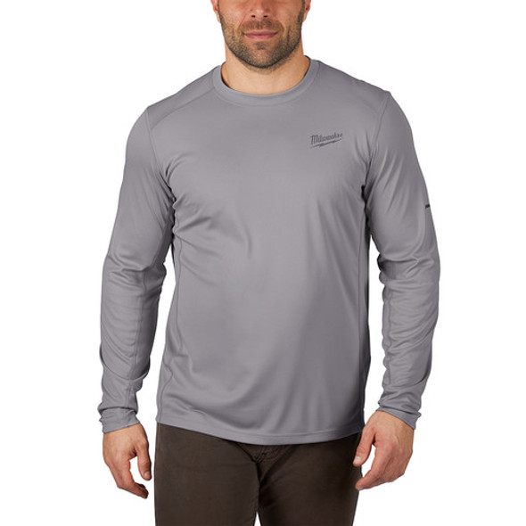 Milwaukee 415G-M WORKSKIN Lightweight Performance Long Sleeve Shirt- Gray, M