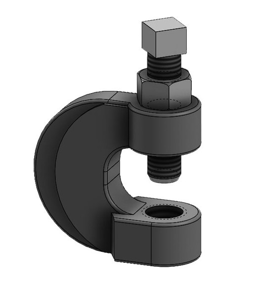 Fig. 23L Malleable Iron C-Clamp With Locknut