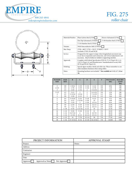 Fig. 275 Roller Chair Submittal