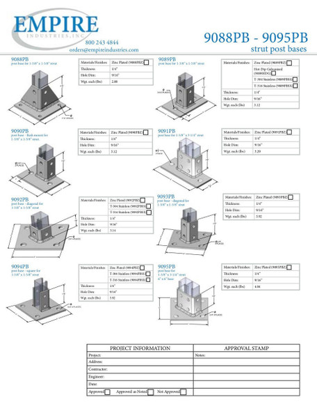 Empire Post Base Submittal